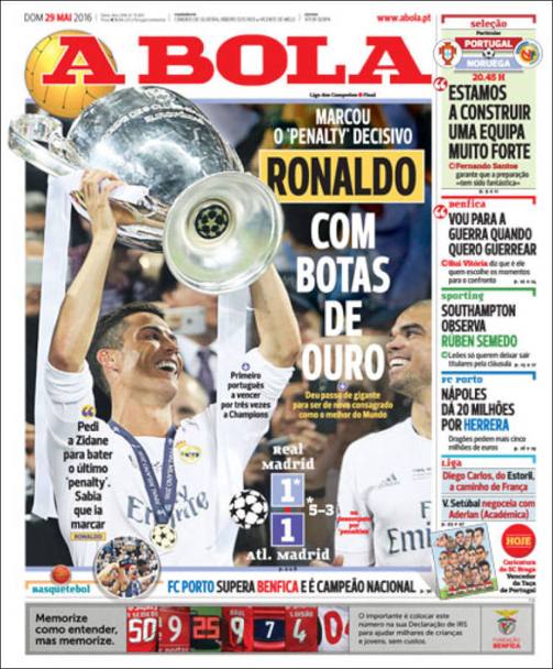 A Bola, portoghese, punta su Ronaldo